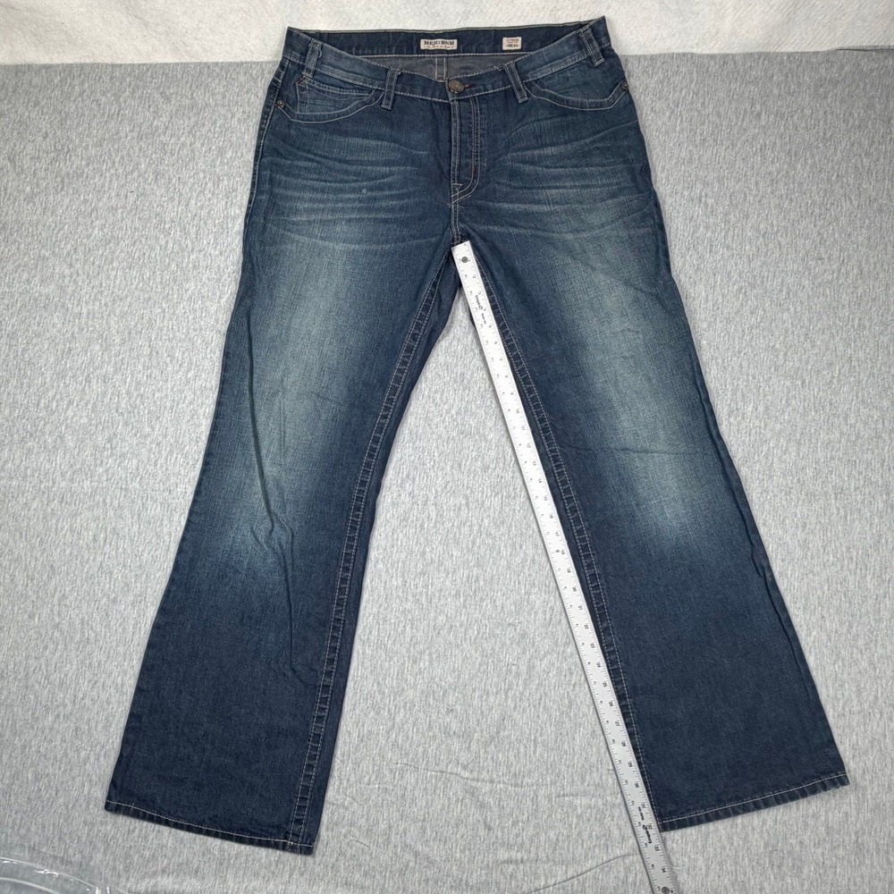 MEK Denim Cypress Bootcut Jeans Mens 38x34 Dark Wash Button Fly 100% Cotton